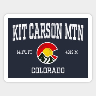 Kit Carson Mountain Colorado 14ers Vintage Athletic Mountains Magnet